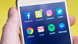 Icons of apps that are used for staying in touch after moving internationally
