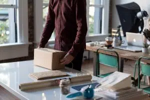 A man pack box