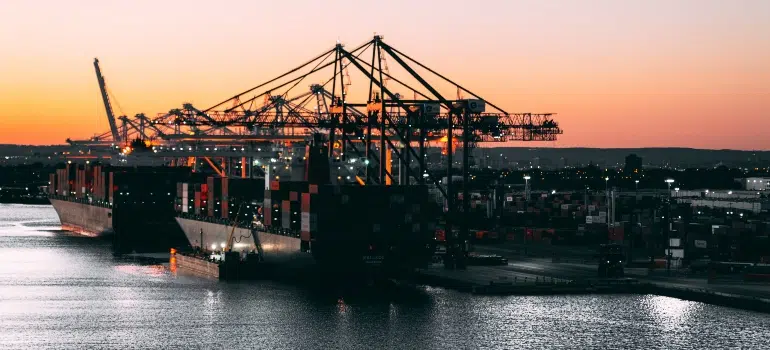 cargo ship in the port